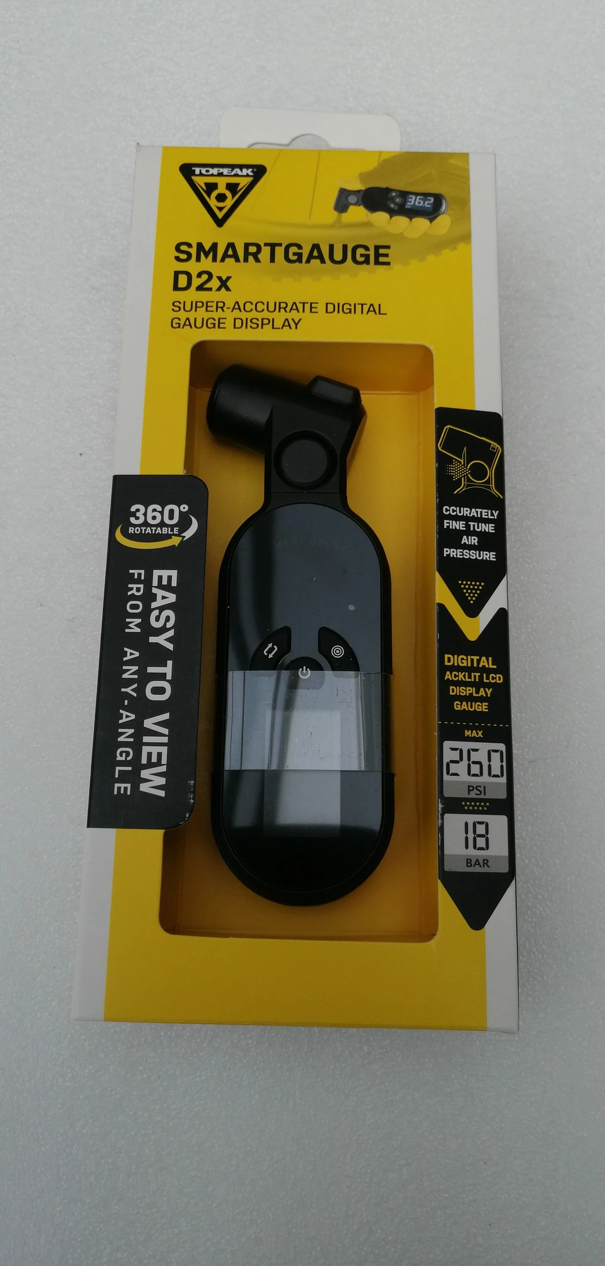 Topeak Smartgauge D2X Digitaler Druckluftprüfer Schwarz 18Bar 260Psi 1 Topeak Smartgauge D2X Digitaler Druckluftprüfer Schwarz 18Bar 260Psi