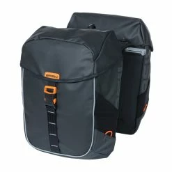 Basil Doppelpacktasche Miles Tarpaulin MIK Schwarz Orange