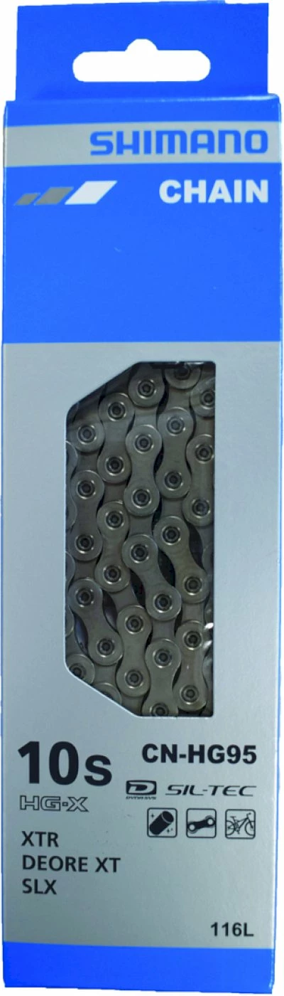 Shimano Fahrrad Kette HG95 10-fach 116 Glieder ICNHG95116I OVP 1 Shimano Fahrrad Kette HG95 10-fach 116 Glieder ICNHG95116I OVP