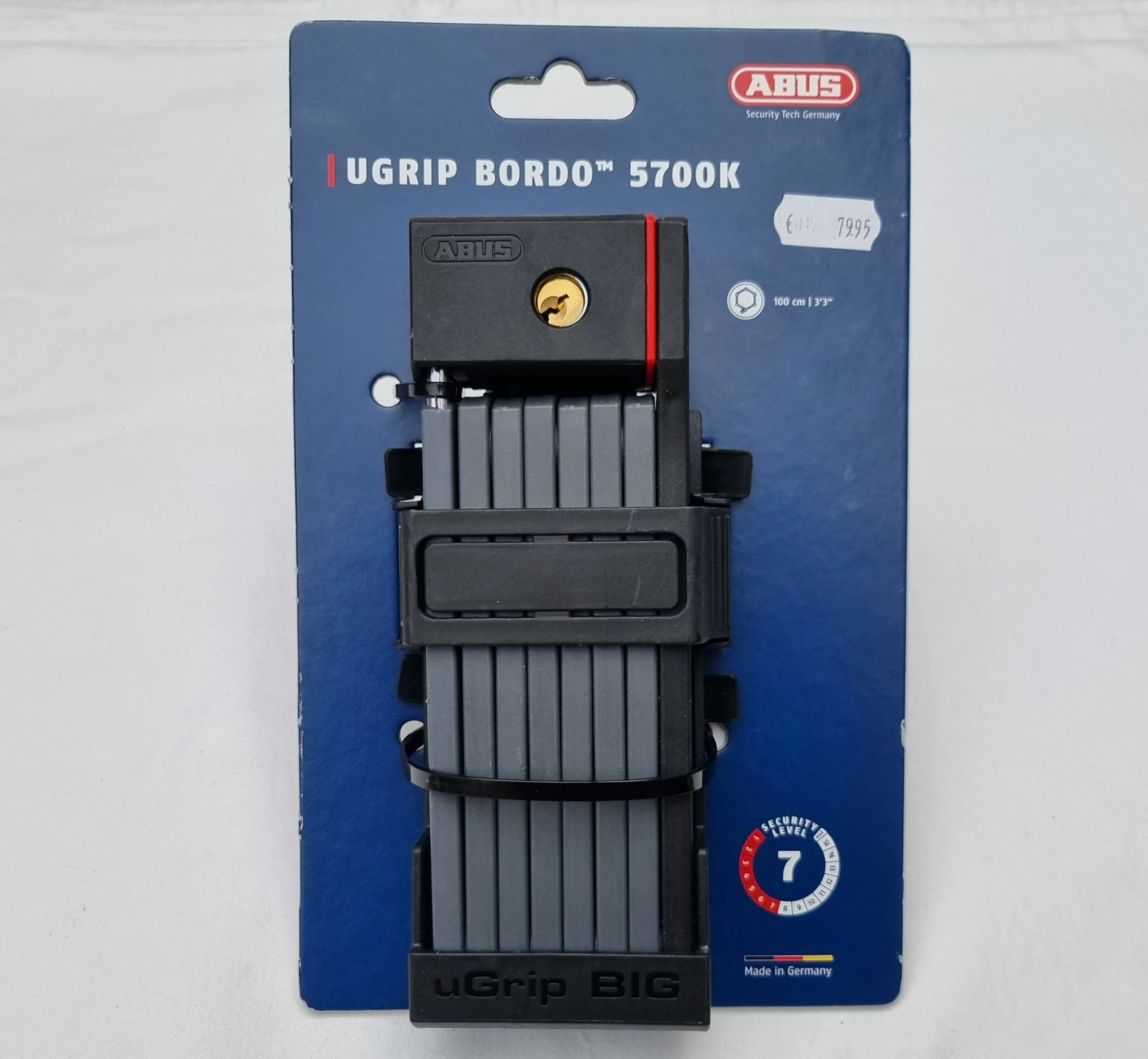 Abus Bordo Faltschloss UGrip Bordo 5700 100cm 1 Abus Bordo Faltschloss UGrip Bordo 5700 100cm