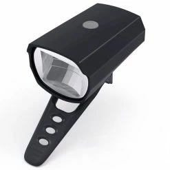 Litecco Batteriefrontleuchte Highlux Akku Schwarz 50 LUX Fahrradbeleuchtung