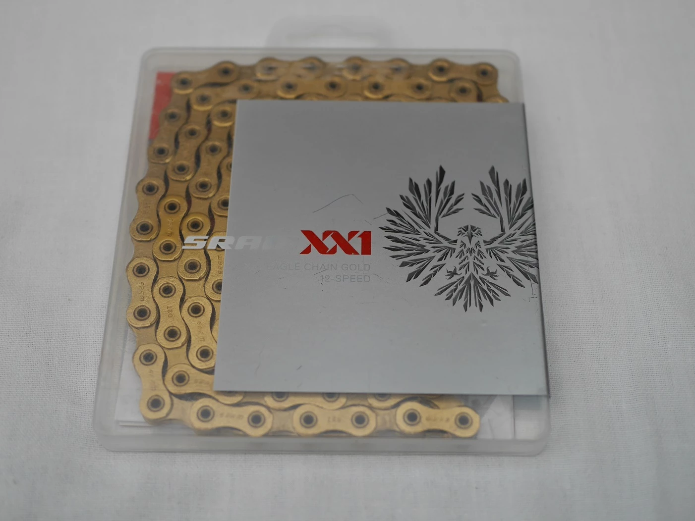 Sram Kette PC XX1 Eagle Hollow Pin 12f. Gold 126Glieder 1 Sram Kette PC XX1 Eagle Hollow Pin 12f. Gold 126Glieder