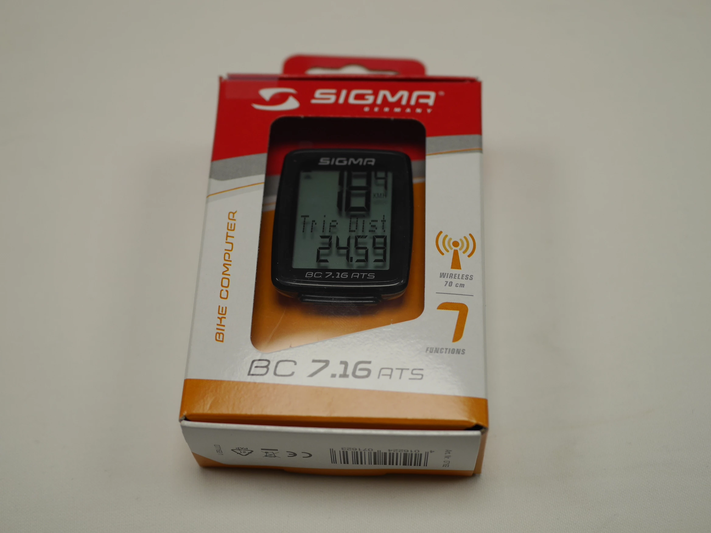 SIGMA Fahrradcomputer BC 7.16 ATS Schwarz 07162 Kabellos Auslauf 1 SIGMA Fahrradcomputer BC 7.16 ATS Schwarz 07162 Kabellos Auslauf