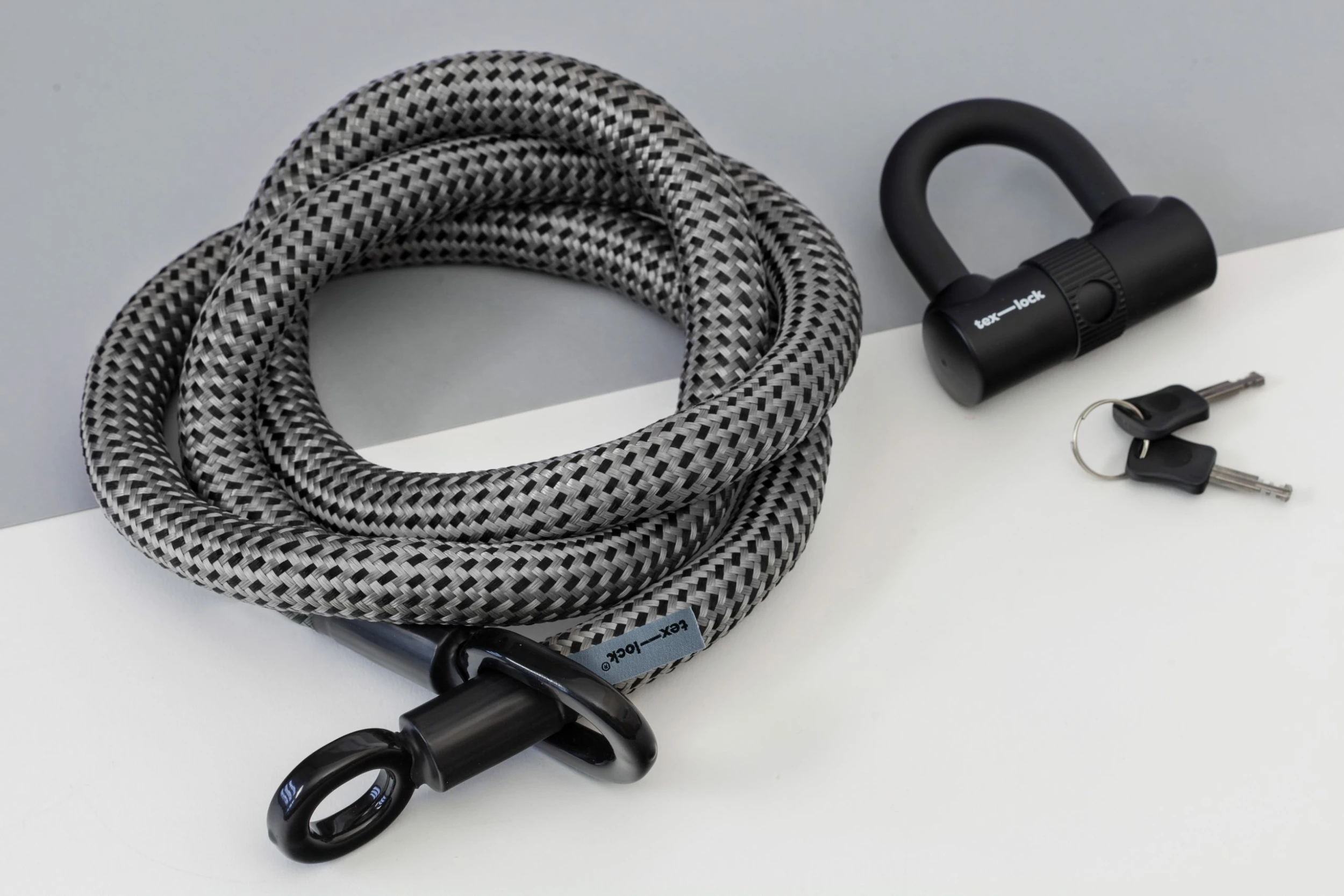 Tex-Lock Eyelet L 160 Cm, Grau Schwarz 1 Tex-Lock Eyelet L 160 Cm, Grau Schwarz