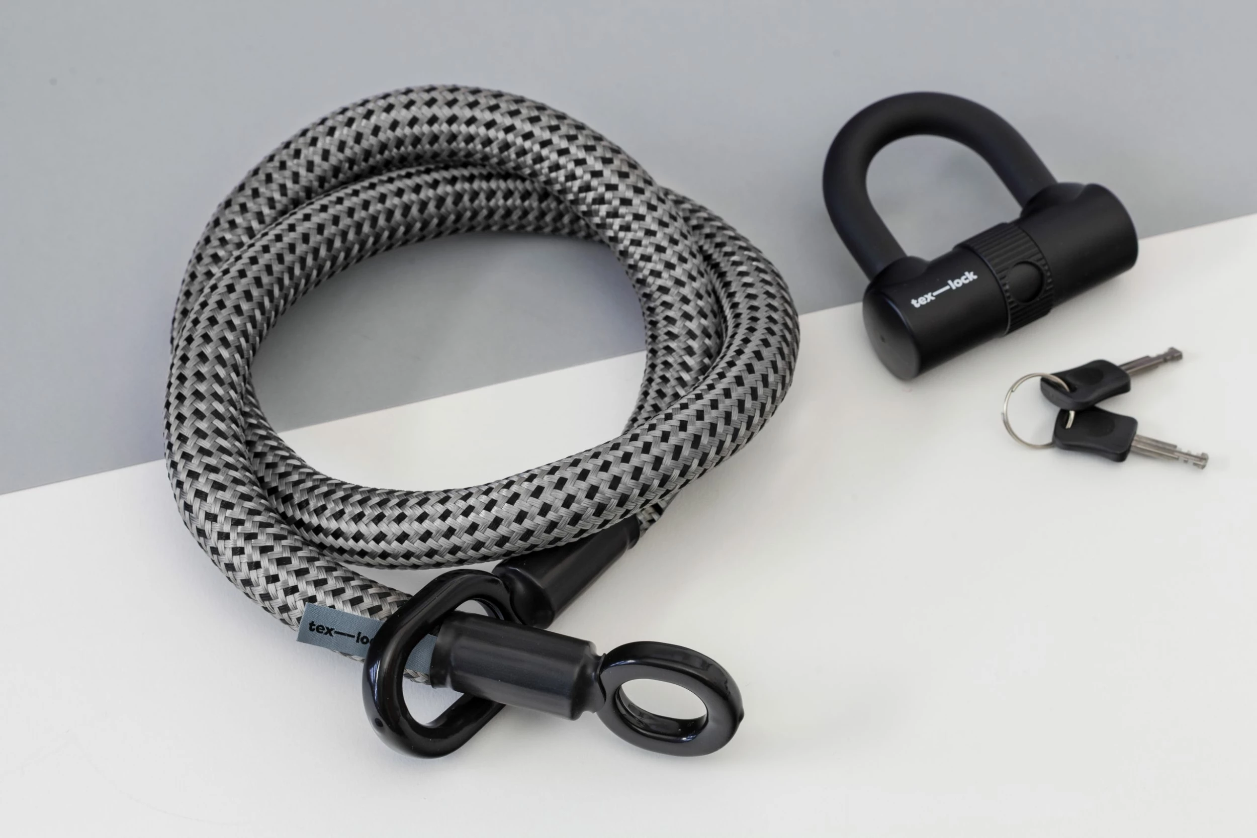 Tex-Lock Eyelet M 120cm, Grau Schwarz 1 Tex-Lock Eyelet M 120cm, Grau Schwarz